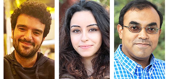 Ümit Yiğit Başaran, left. Başak Güler and Amit Roy-Chowdhury