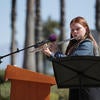 Student performing at “Along the Chaparral: Memorializing the Enshrined”, on October 12, 2019, at the Riverside National Cemetery Atrium