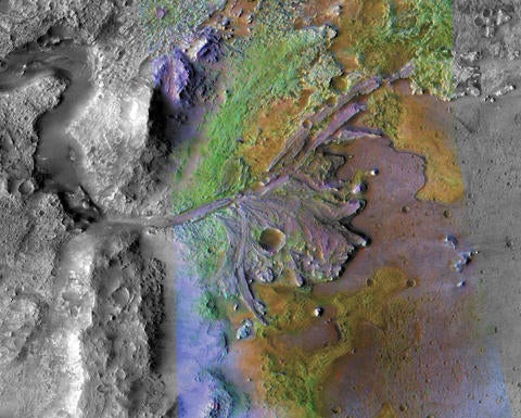 Jezero crater site