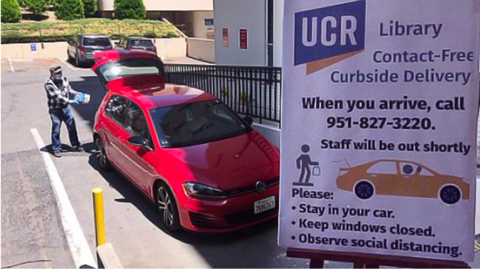The Library has a curbside pickup option. 