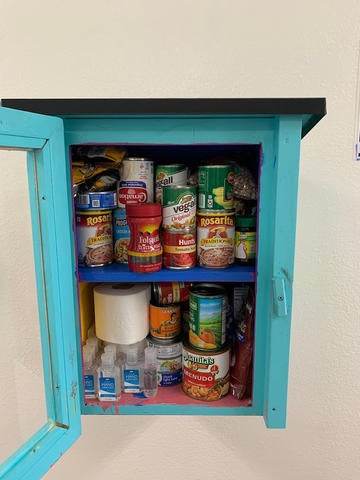 Free Little Pantry at Oban. (photo courtesy of Jazmin Garcia)