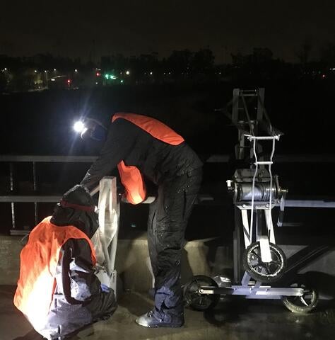 researchers monitoring water content