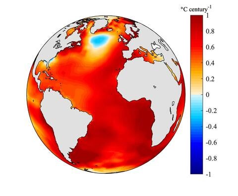 South Greenland anomaly temperature map