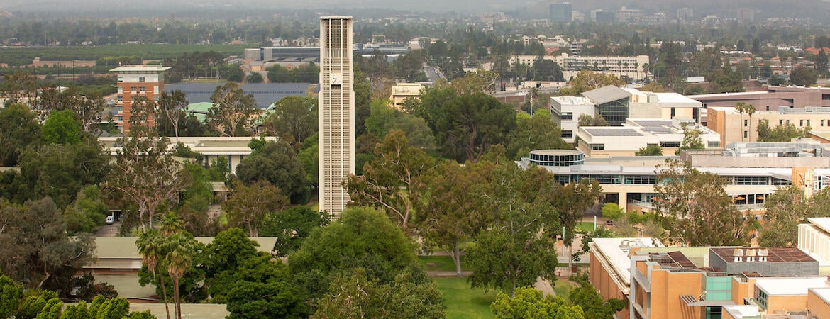 aerial shot of campus