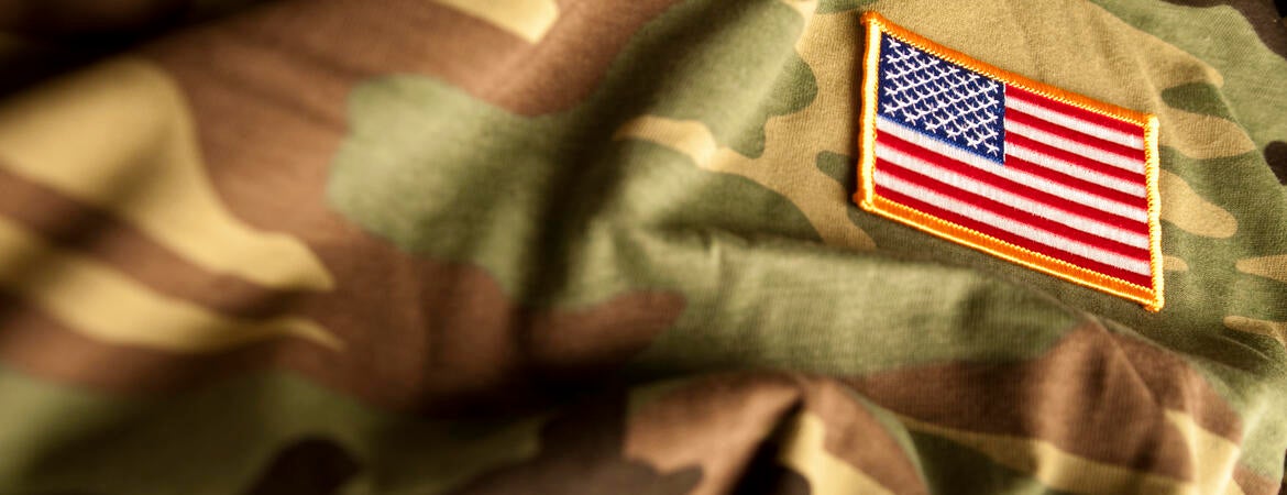 American flag and camouflage