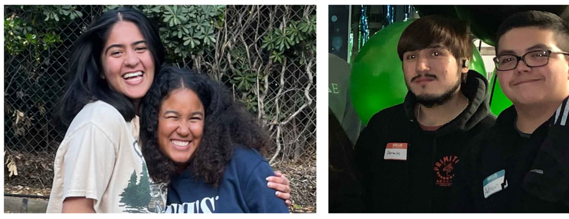 Mentors and mentees smiling