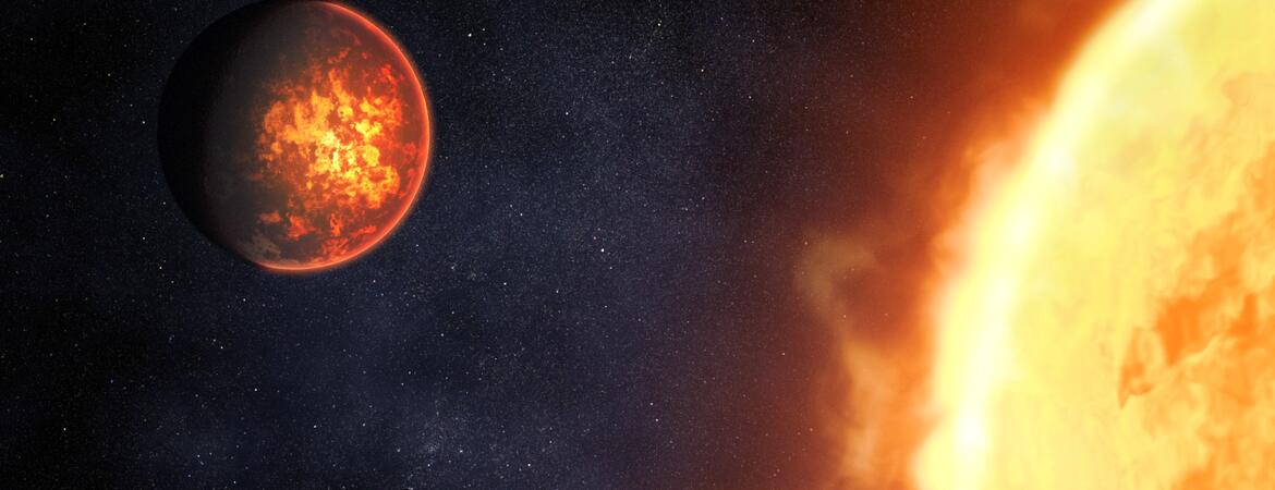 Molten planet near star