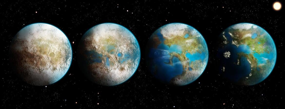 terraformed planet illustration