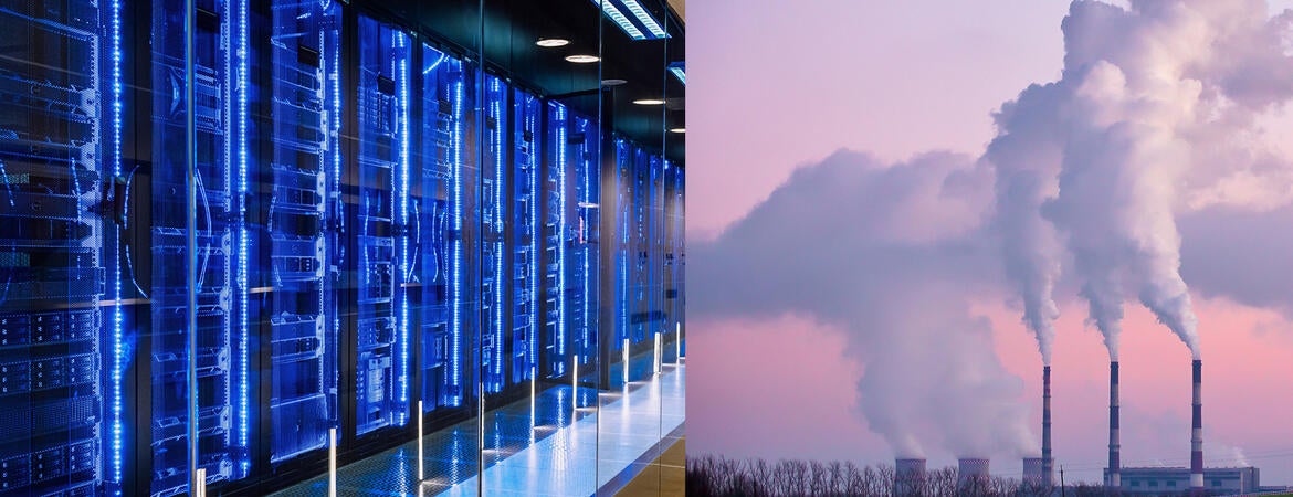 data center and power plant