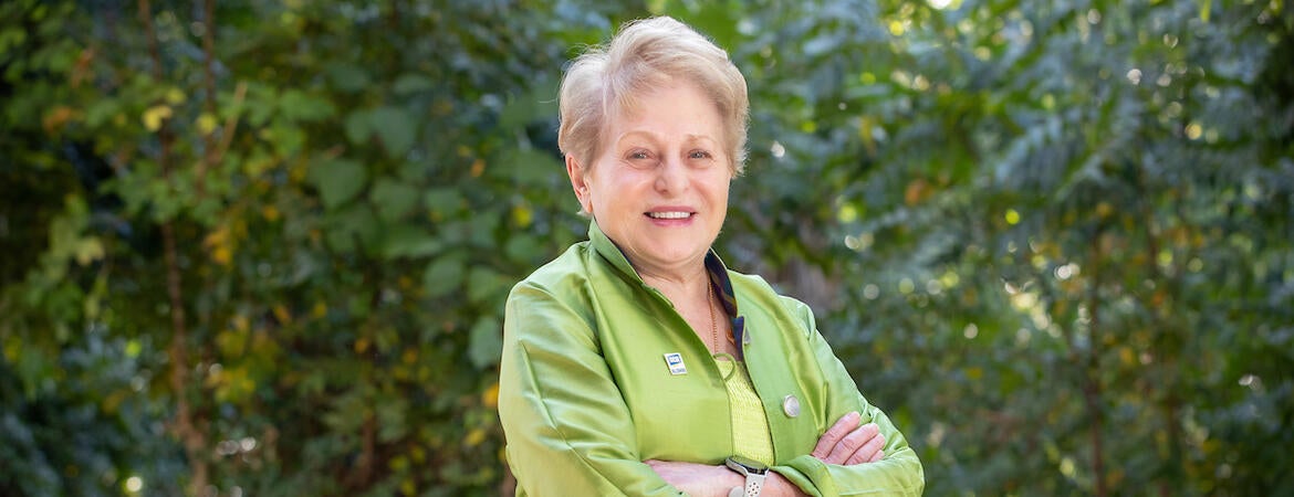 E. Dollie Wolverton, graduated from UC Riverside in 1957. She has led a life of service and of caring for both UCR students and community members alike. (UCR/Stan Lim)