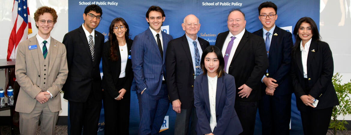 Ronald Neumann with UCR students