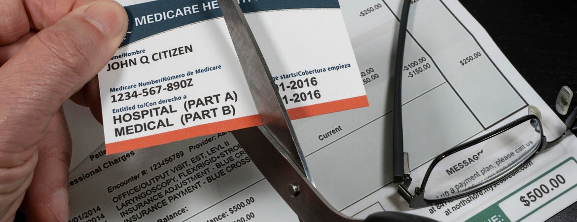 Man cuts fake Medicare card