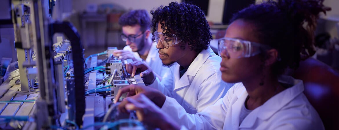 STEM students stock photo