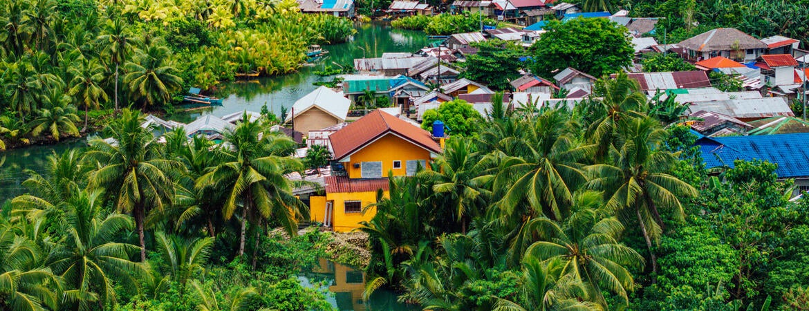 Philippine village in a forest