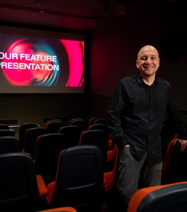 Nikolay Maslov in the Culver Screening Room