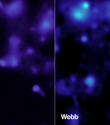 Dark matter Webb and Hubble images