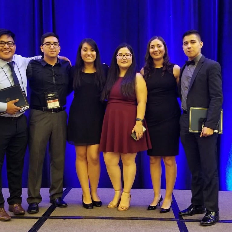 jessica's group jessica leon is second from left in the black dress