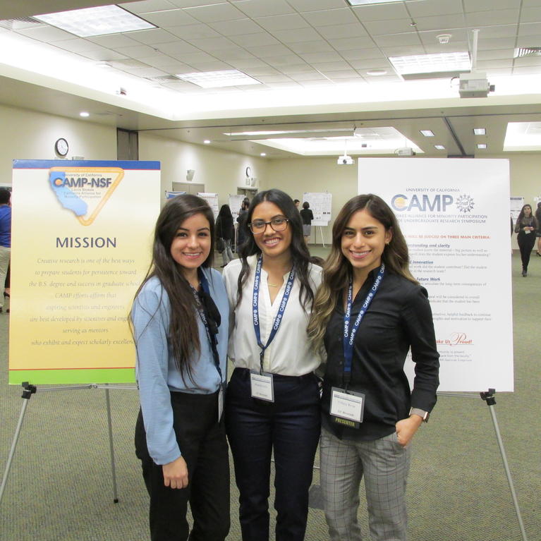 UC Riverside CAMP students during the annual symposium in February at UC Irvine. 