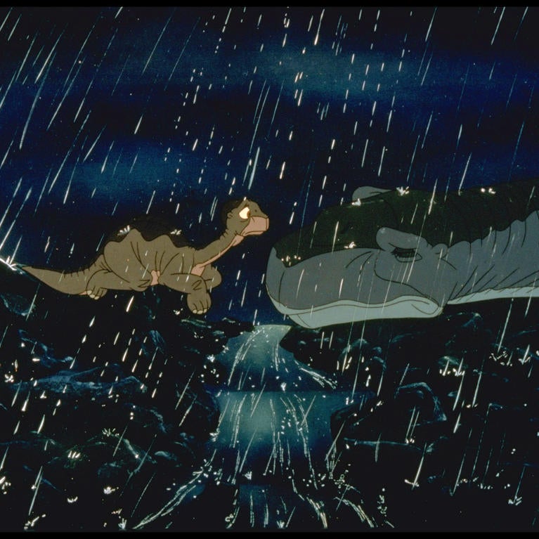 A scene from the 1988 movie "The Land Before Time" was used to gauge sadness in children.