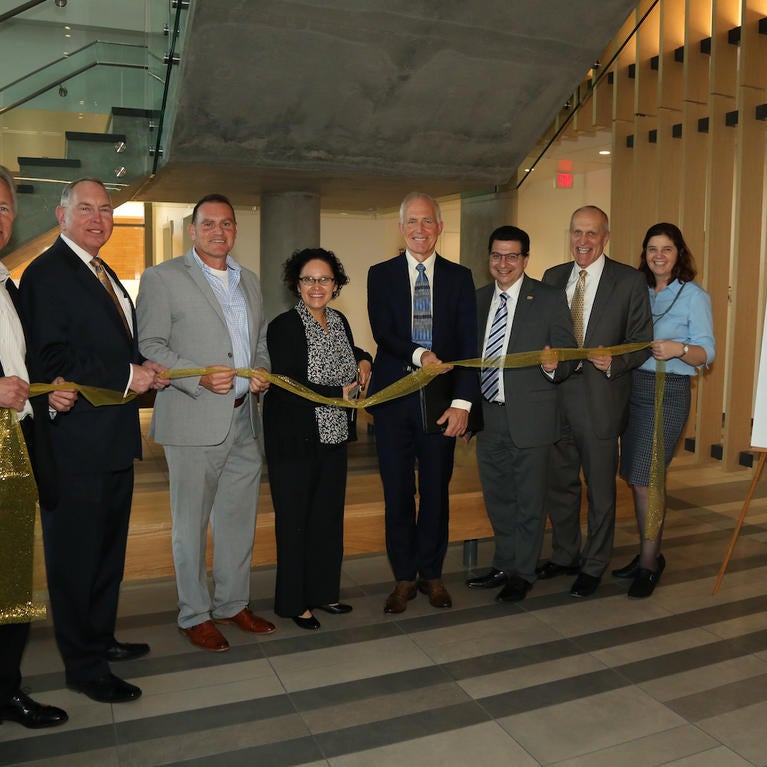 Ribbon cutting ceremony for UC Riverside's Wet Lab Incubator
