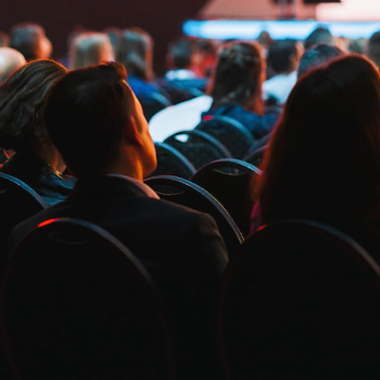 People sitting in an auditorium