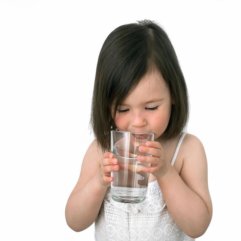 girl drinking water