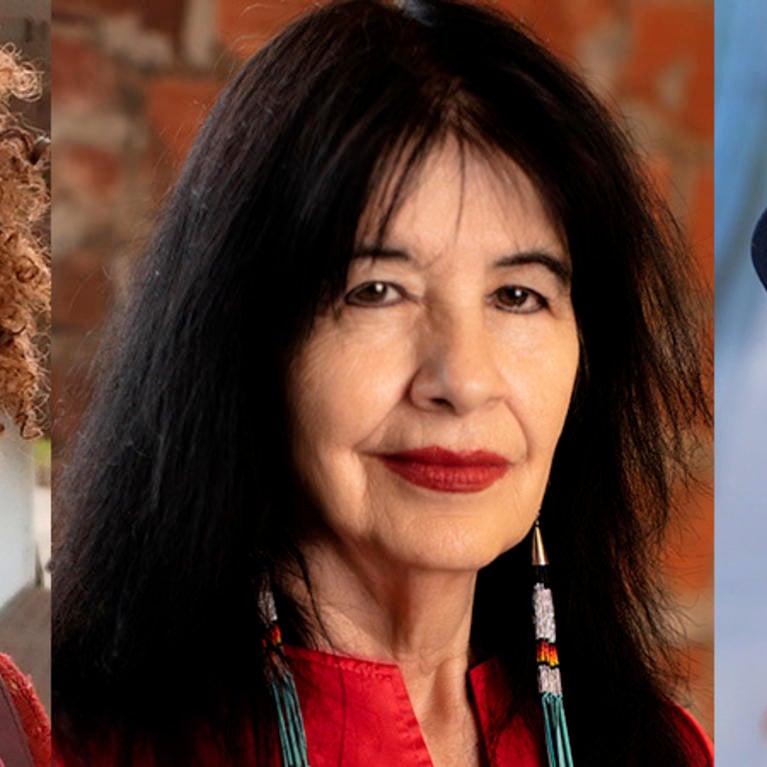 U.S. poet laureates Rita Dove, Joy Harjo, and Juan Felipe Hererra