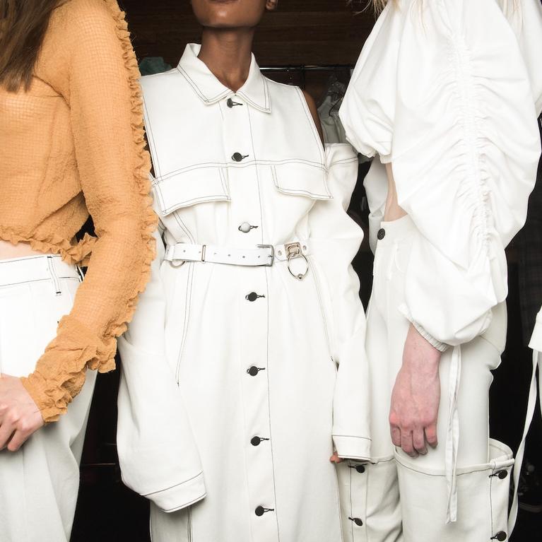 Models wearing white clothing