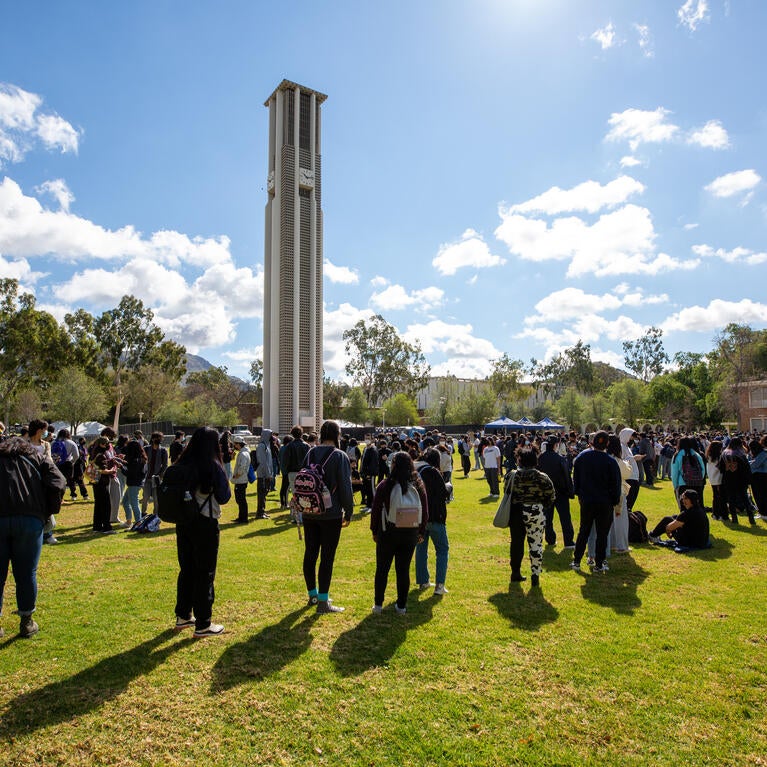 students bell tower