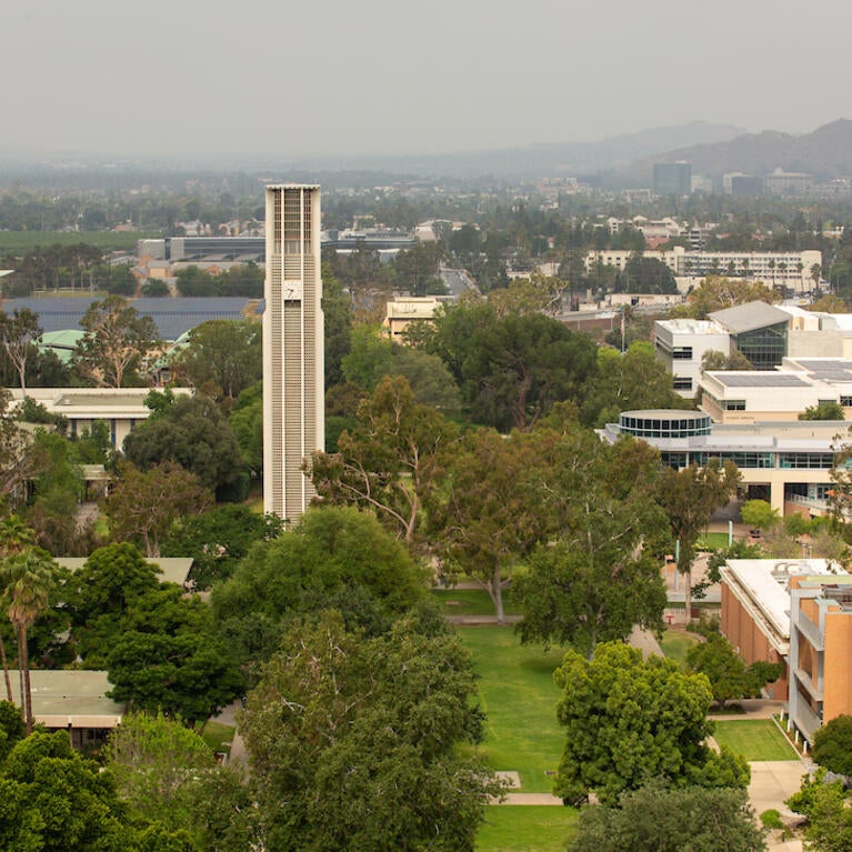 aerial shot of campus