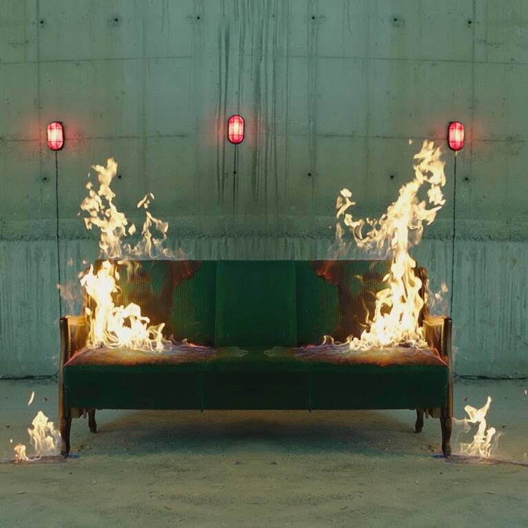 burning couch