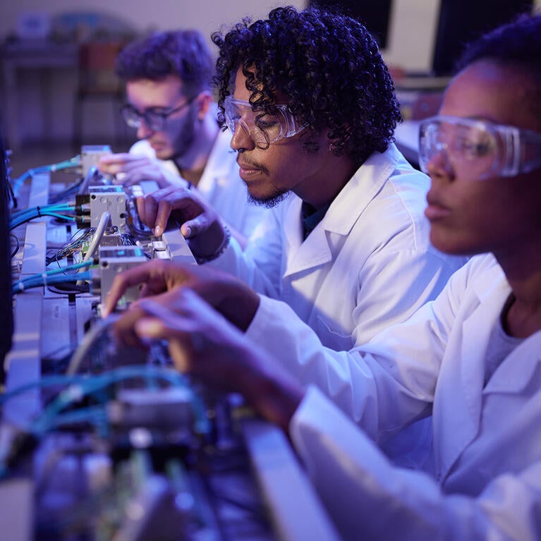 STEM students stock photo