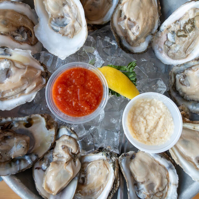 oysters on a plate