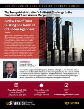 A poster detailing the MacVey event 