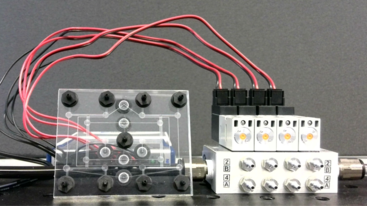 A pneumatic RAM chip