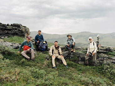The research team in the field in Alaska