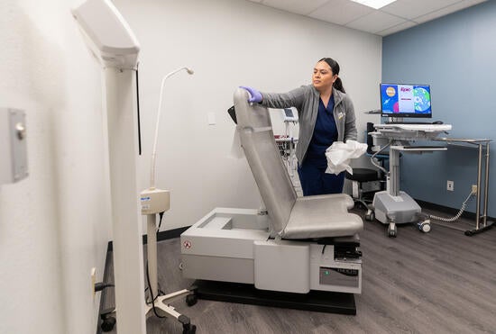 Patient care at Hulen Place Clinic