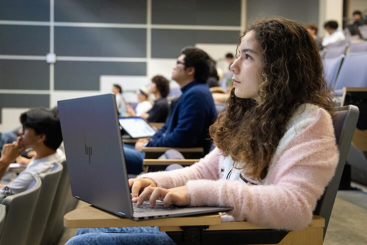 Alisa Perales in class