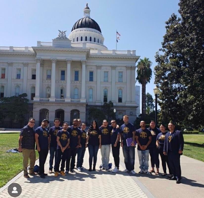 UCR Underground Scholars in Sacramento. (Photo courtesy of UCR's Underground Scholars Initiative)