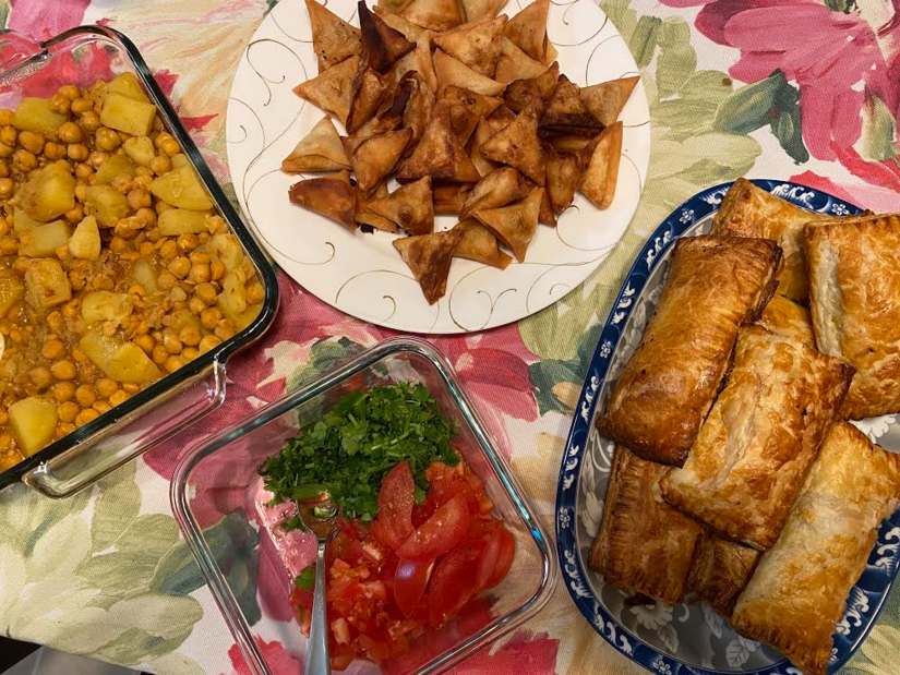 Zaynah-Pakistani Iftar foods such as samosas, meat filled pastries, and a popular street food called “cholay.” (Photo courtesy of Zaynah Waseem/UCR) 