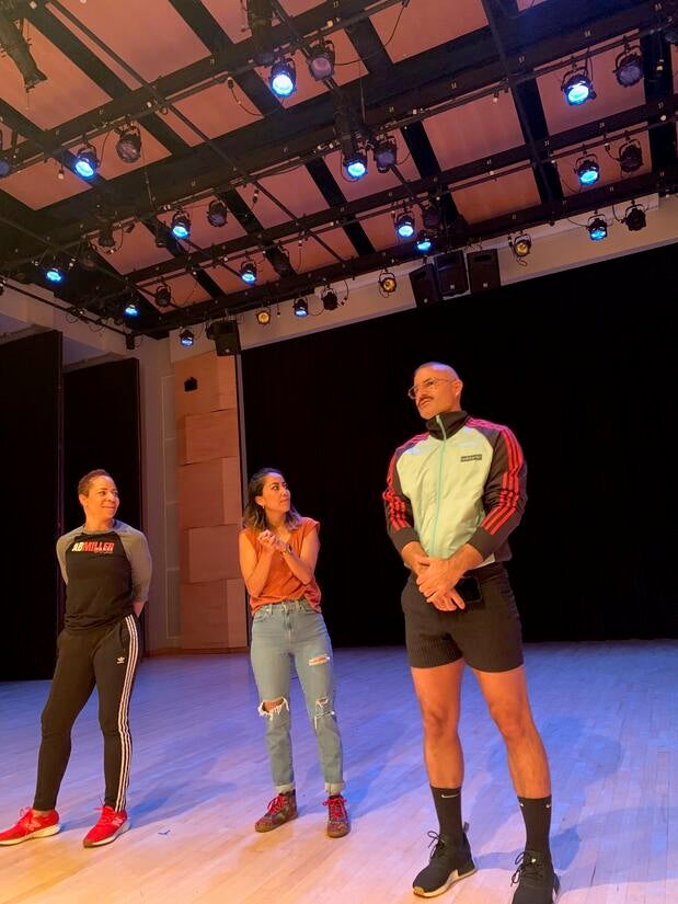 “Celebrating our Constellation: UCR + RCC + AB Miller” was organized by (left to right): Nicole Robinson, director of the Conservatory of Dance Program at A.B. Miller High; Rosa Rodríguez-Frazier, assistant professor of dance at RCC; and Joel Mejía Smith, associate professor and chair of UCR’s Department of Dance. (UCR/Sandra Baltazar Martínez)