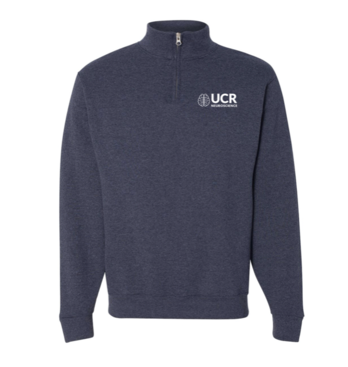 Heather Navy 3/4 Zip
