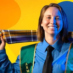 Honors student smiling