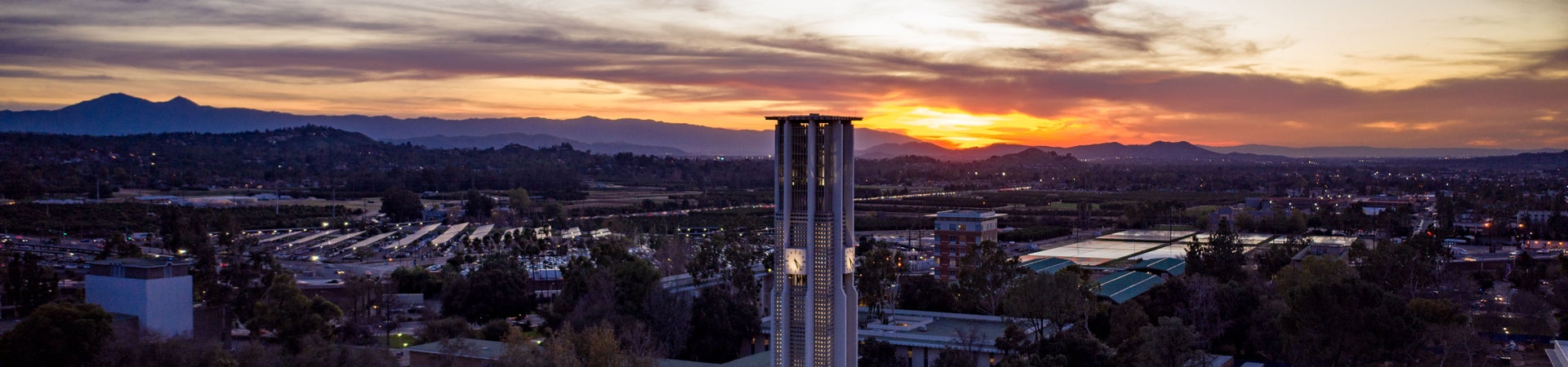 belltower at sunset