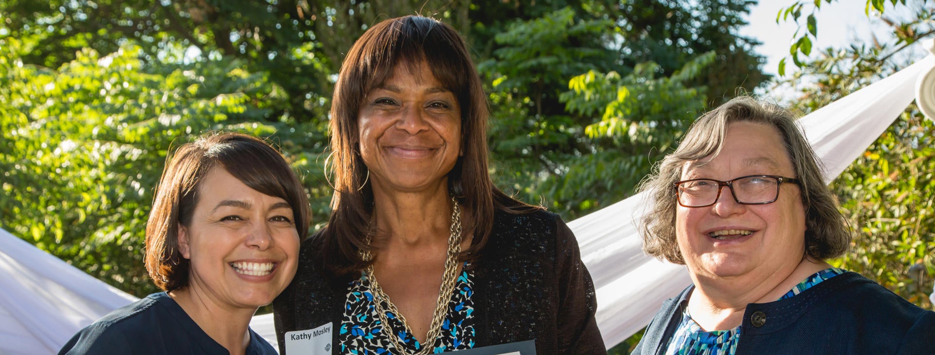 Julie Salgado, Kathy Mosley, Provost Cindy Larive