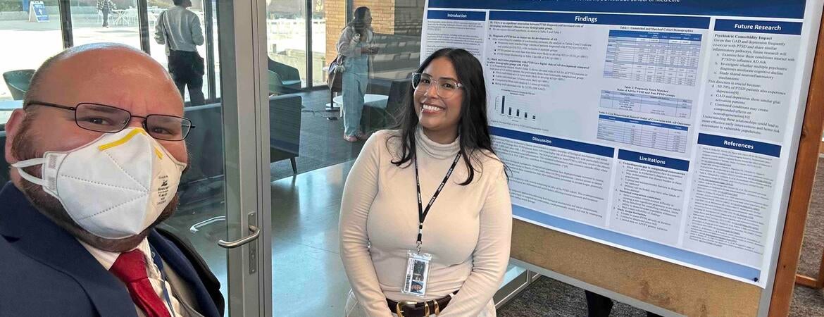 Dr. Novak and Leilani Tull with her research poster