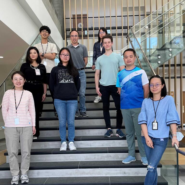 Dr. Zheng with members of his lab