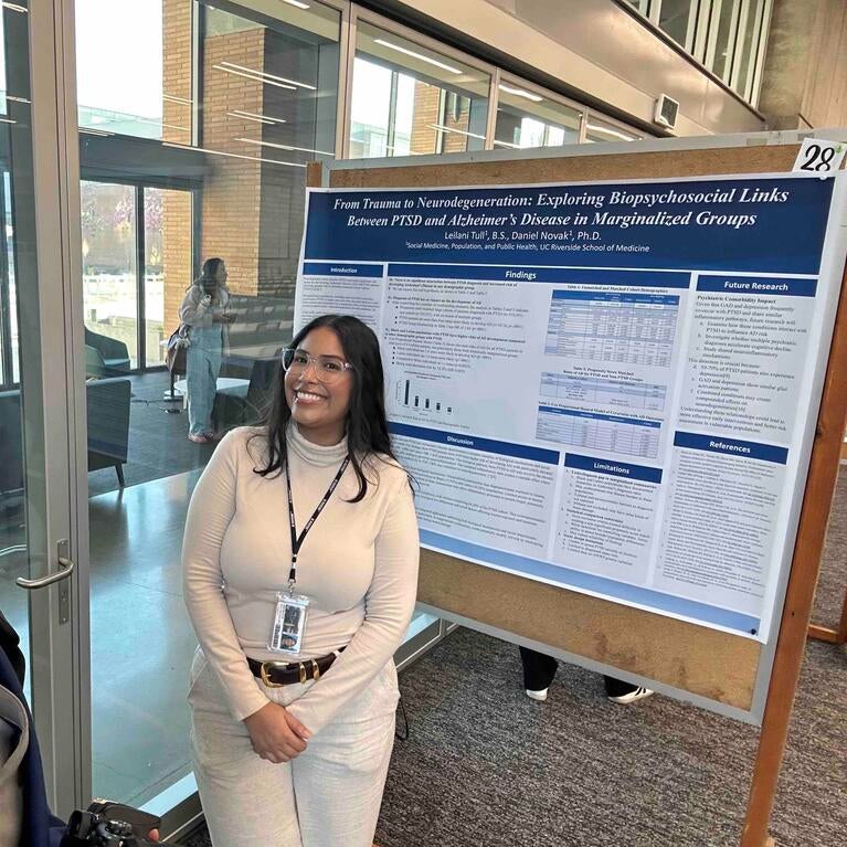 Dr. Novak and Leilani Tull with her research poster