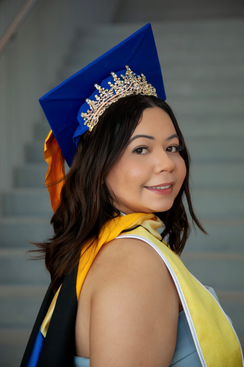 Valeria Barrientos in her graduation attire