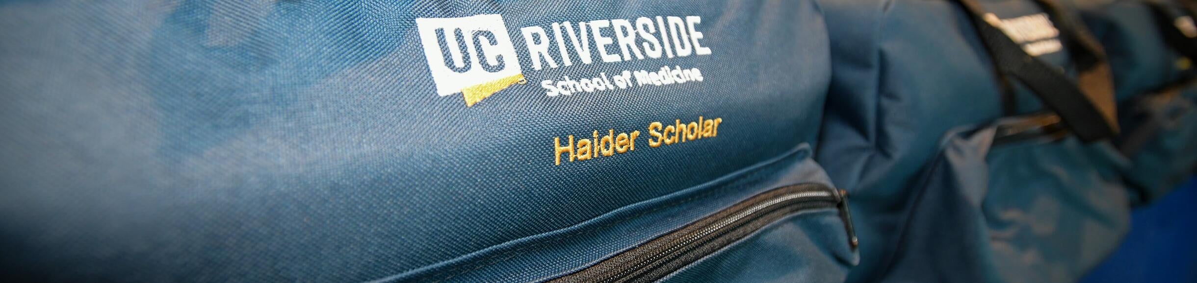 A bag given to Haider students